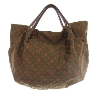 russet トートバッグ ハンドバッグ ナイロン ロゴ 茶 ブラウン