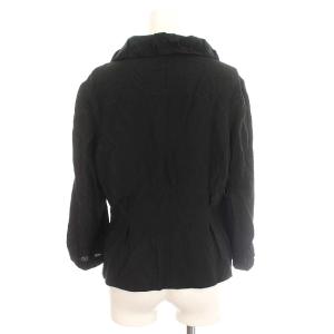 LANVIN collection ジャケット シルク混 薄手 38 M 黒 ブラック