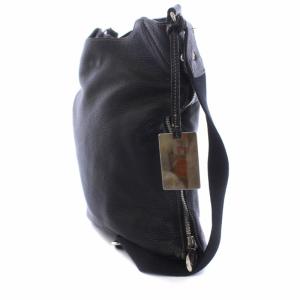 FURLA ショルダーバッグ サイドファスナー レザー 黒 ブラック