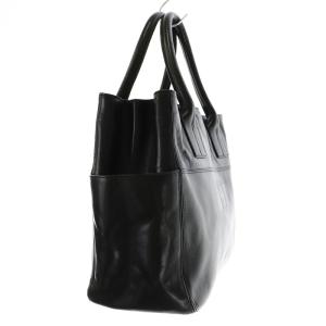 HIROFU トートバッグ ショルダーバッグ ビジネス ロゴ レザー 紺 ネイビー ダークネイビー EC