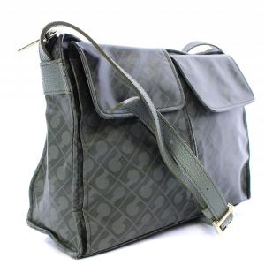 GHERARDINI ソフティ SOFTY ショルダーバッグ ミ二 総柄 レザー 緑 カーキ