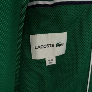 LACOSTE 撥水性 パーカー ジャケット ジップアップ ロゴ 48 M 緑 グリーン BH5431