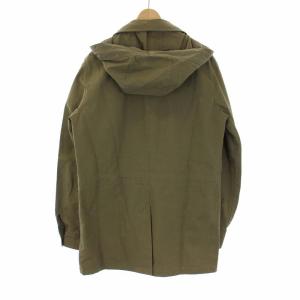 A.P.C. フーテッドミリタリージャケット 格子柄 チェック 比翼ボタン XS カーキ