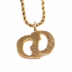 Christian Dior ネックレス ペンダント CDロゴ ゴールド色