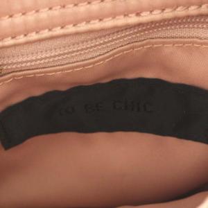 TO BE CHIC ショルダーバッグ ポシェット ナイロン リボン チェーン ピンク