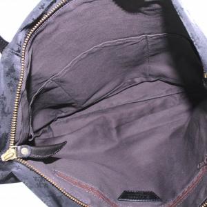 russet トートバッグ ハンドバッグ ナイロン レザー モノグラム 総柄 黒 ブラック