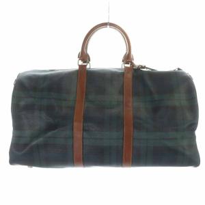 POLO RALPH LAUREN ボストンバッグ ショルダーバッグ 2way PVC チェック 緑 グリーン