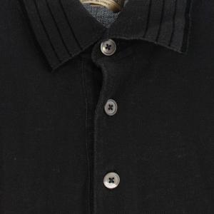 HERMES ポロシャツ ロゴ ライン 半袖 S チャコールグレー