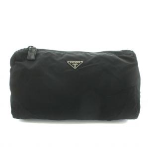 テスート TESSUTO ナイロンポーチ 化粧ポーチ 三角プレート 黒 ブラック