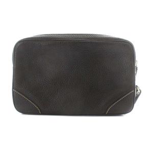 dunhill クラッチバッグ セカンドバッグ レザー 茶 ブラウン OF9010B