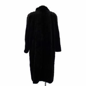 SAGA MINK 銀サガ ミンクファーコート 毛皮 アウター ロング 裏地刺繍 ブラック
