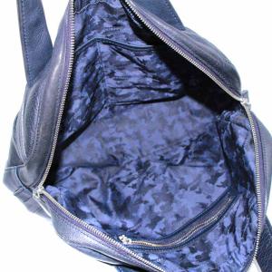 aniary ハンドバッグ レザー ポケット 紺 ネイビー