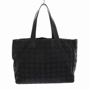CHANEL ニュートラベルライン トートバッグ ハンドバッグ ココマーク 黒 ブラック