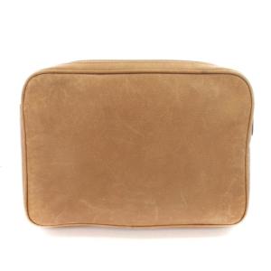 CELINE セカンドバッグ クラッチバッグ ロゴ マカダム レザー 鞄 ポーチ 茶 ブラウン