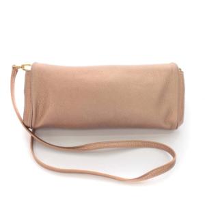 TORY BURCH ショルダーバッグ ポシェット ロゴ レザー 鞄 ピンクゴールド