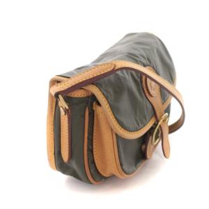 HUNTING WORLD ショルダーバッグ ポシェット フラップ ロゴ 鞄 カーキ