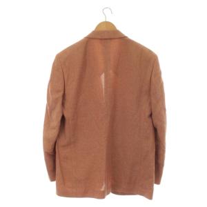 LANVIN COLLECTION テーラードジャケット シングル 2B 背抜き シルク リネン混 ノーベント 96 85 170 オレンジ