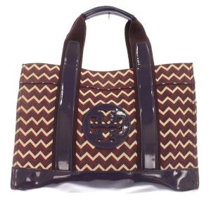 トートバッグ キャンバス エナメル 紫 パープル