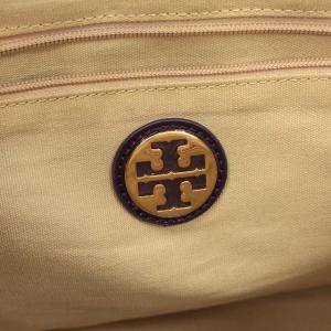 TORY BURCH トートバッグ キャンバス エナメル 紫 パープル