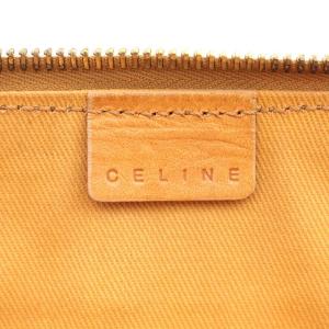 CELINE ハンドバッグ マカダム 型押し スエード ベージュ