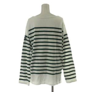 23区 my standard 22SS Armor-lux パネルボーダー カットソー 長袖 コットン 38 M 白 ホワイト 緑