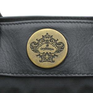 Orobianco LIMONTA トートバッグ ハンドバッグ ショルダーバッグ ナイロン レザー 黒 ブラック