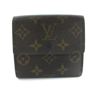 LOUIS VUITTON ポルト モネ ビエカルト クレディ モノグラム 三つ折り財布 Wホック 茶 ブラウン M61652