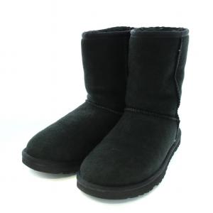 クラシック ショート 2 CLASSIC SHORT 2 ムートンブーツ ミドルブーツ USA5 22cm 黒 ブラック S/N5825