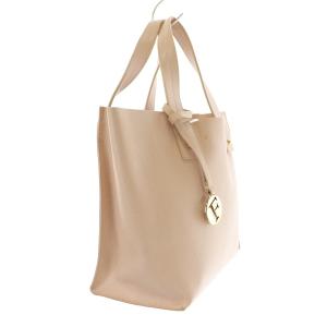 FURLA ハンドバッグ トートバッグ ミニ ロゴチャーム レザー ピンク G6516 EC