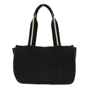 MARC JACOBS トートバッグ ショルダーバッグ キャンバス ロゴ プリント 黒 ブラック 白 ホワイト EC