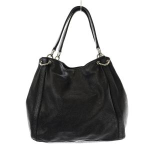 FURLA トートバッグ ショルダーバッグ 裏地ロゴ レザー 黒 ブラック F5461 EC