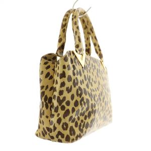 VALENTINO COUTURE ハンドバッグ トートバッグ ミニ レオパード ヒョウ柄 レザー ベージュ 茶色 ブラウン EC