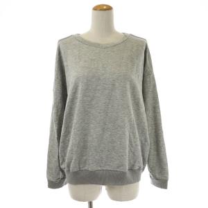 トレーナー スウェエット Vネック プルオーバー 長袖 大きいサイズ パール ラメ ウール混 17 3L グレー EC