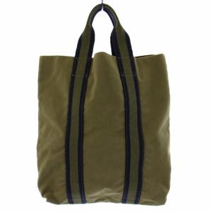 HERMES フールトゥ カバス トートバッグ ハンドバッグ キャンバス カーキ