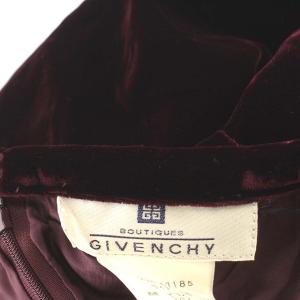 GIVENCHY ベロア スカート ロングスカート フレア 40 M ボルドー ワイン