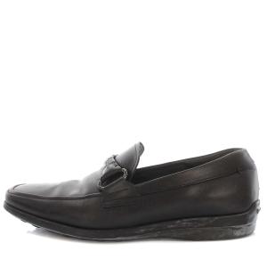 TOD'S ビジネスシューズ レザー スリッポン ローファー 革靴 6 25.5cm 黒 ブラック