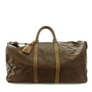 ETRO ボストンバッグ ショルダーバッグ レザー ペイズリー柄 茶 ブラウン ベージュ