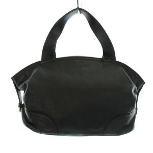 FURLA ハンドバッグ レザー キーチャーム ロゴ型押し 黒 ブラック