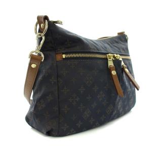 russet ショルダーバッグ ハンドバッグ 2way ナイロン 総柄 紺 ネイビー 茶 ブラウン