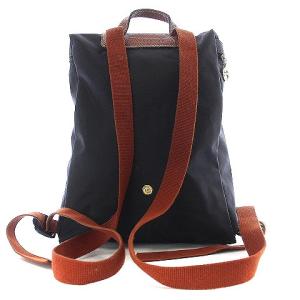 Longchamp プリアージュ リュックサック デイパック リサイクルキャバス レザー 黒 ブラック 1699089001