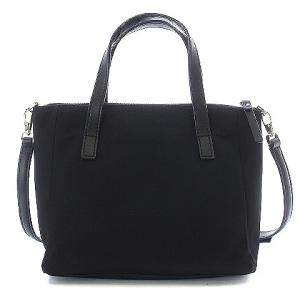kate spade new york ハンドバッグ ショルダーバッグ 2WAY リボン ロゴ レザー ポリエステル 黒 ブラック