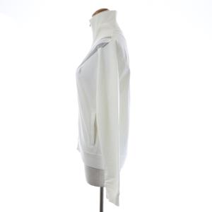 RALPH LAUREN トラックジャケット ジャンパー ジップアップ 袖ライン ラメ ワンポイント L 白 ホワイト グレー EC