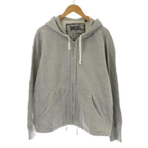 パーカー ジャケット スウェエット ジップアップ フード S グレー EC