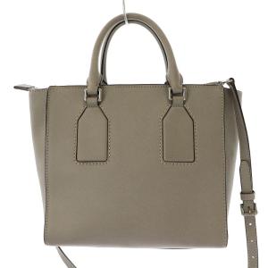 MICHAEL Michael Kors SELBY MD SATCHEL ハンドバッグ ショルダーバッグ 2WAY ロゴ チャーム レザー PEARL GREY グレー