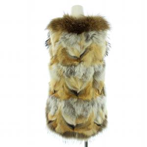 Grace Class ベスト ジレ フォックスファー ラクーンファー 36 S ベージュ グレー