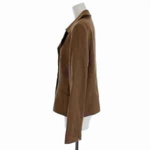 Aquascutum セットアップ 上下 テーラードジャケット 総裏地 ダブル フレアスカート ロング ウール 13 XL 茶 ブラウン