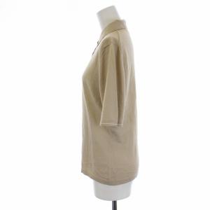 Salvatore Ferragamo ニット ポロシャツ 半袖 カシミヤ シルク L ベージュ