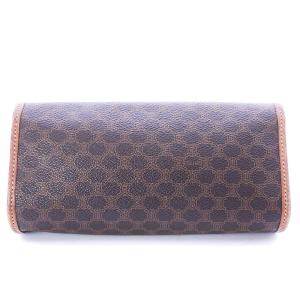 CELINE ヴィンテージ ポーチ 小物入れ マカダム PVCレザー 茶 ブラウン