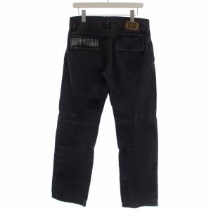 DOLCE&GABBANA ミリタリーウォッシュ加工パンツ ジップフライ ワッペン 44 S グレー WDP75/9812