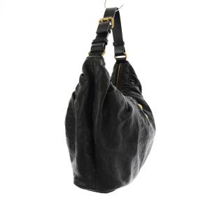 MARC by MARC JACOBS ワンショルダーバッグ ハンドバッグ ロゴ 総柄 裏地チェック ラムレザー カウレザー 黒 ブラック EC